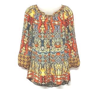NWOT Figueroa & Flower Boho Blouse, Size Medium